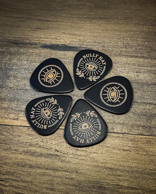 Custom Bully Hay guitar picks 5-pack